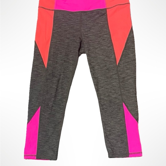 Athleta leggings pink, orange and grey size medium - Picture 1 of 4